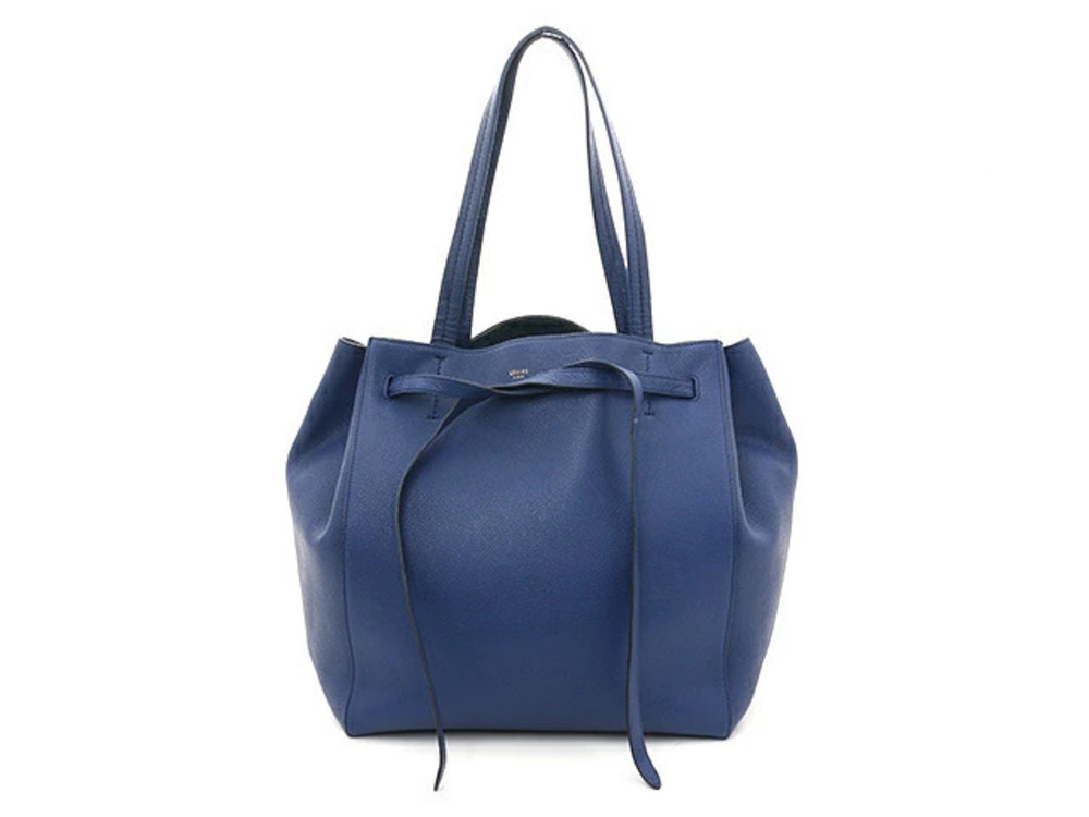 Celine Bag Cabas Phantom Tote Embossed Indigo Blue